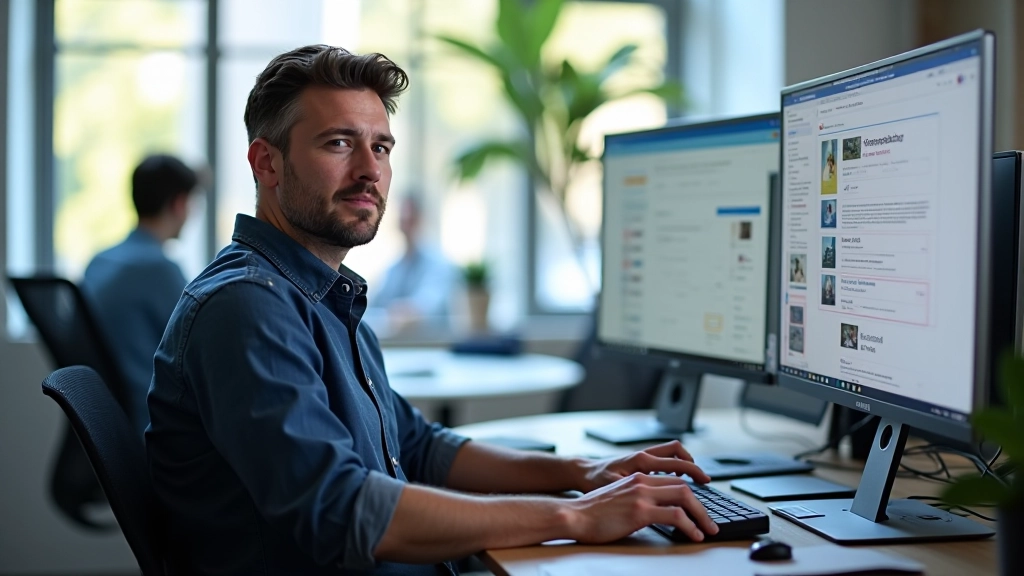 Designer travaillant sur la conception responsive d'une bannière héro sur plusieurs appareils à côté