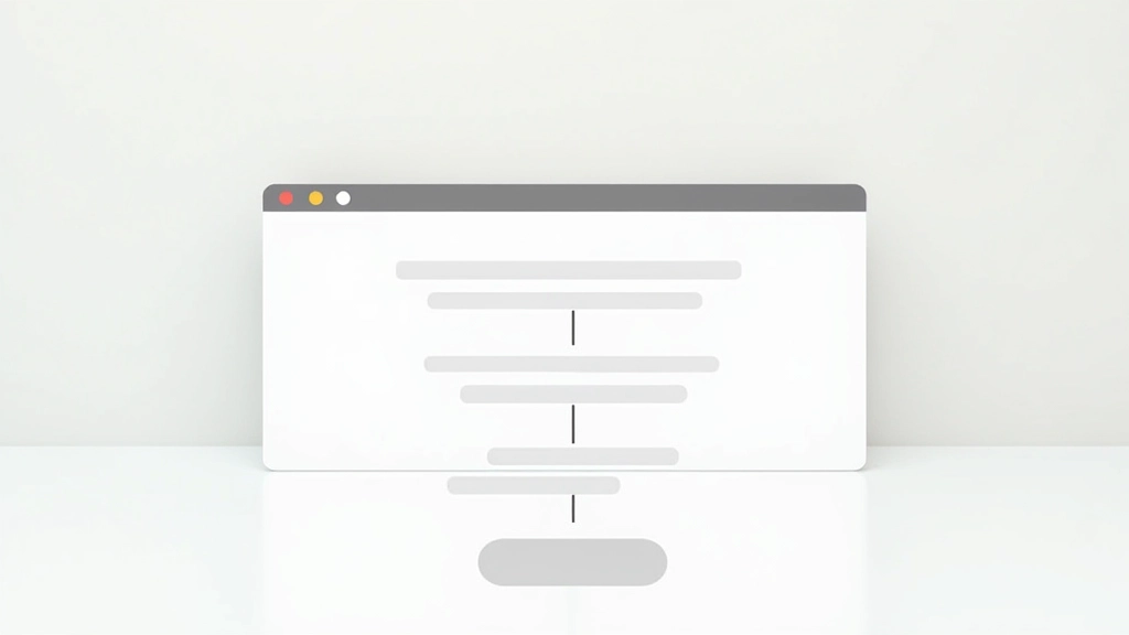 Illustration conceptuelle montrant la hiérarchie visuelle d'une section héro avec titre, sous-titre et bouton CTA en cascade